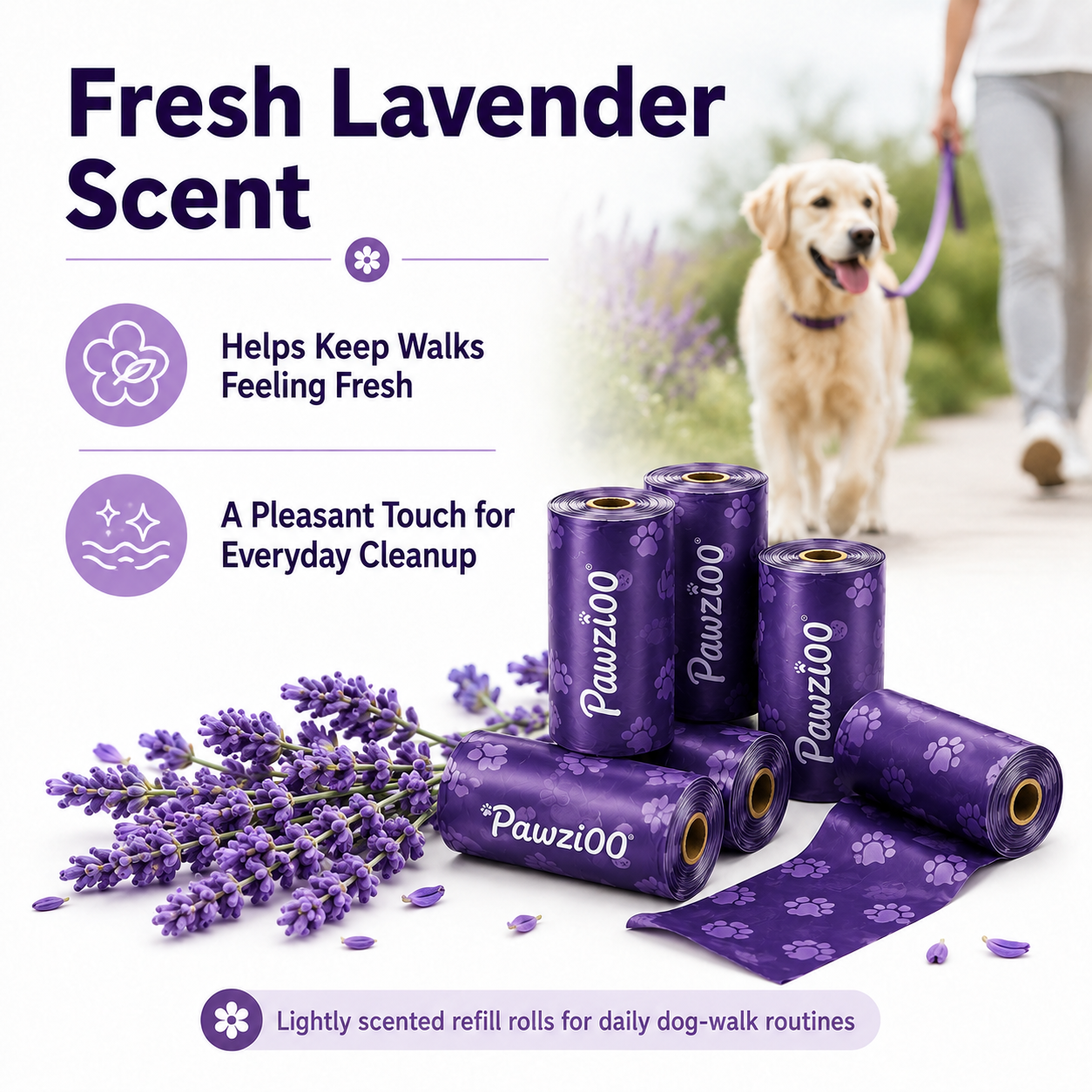 Lavender-Scented Dog Waste Bags