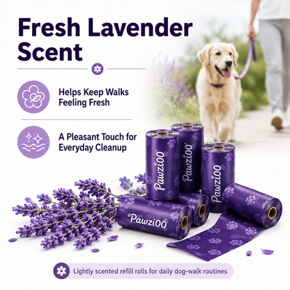 Lavender-Scented Dog Waste Bags