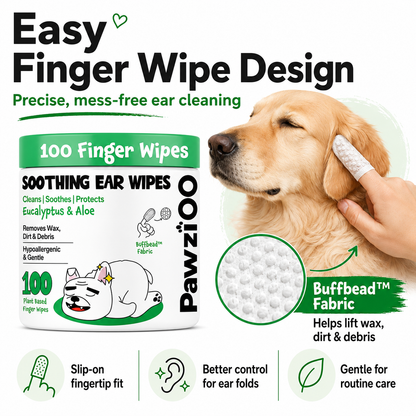 Dog Ear Cleaning Finger Wipes