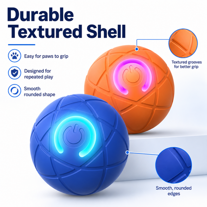 Smart Interactive Dog Ball – Automatic Rolling & Light-Up Toy for Small Dogs